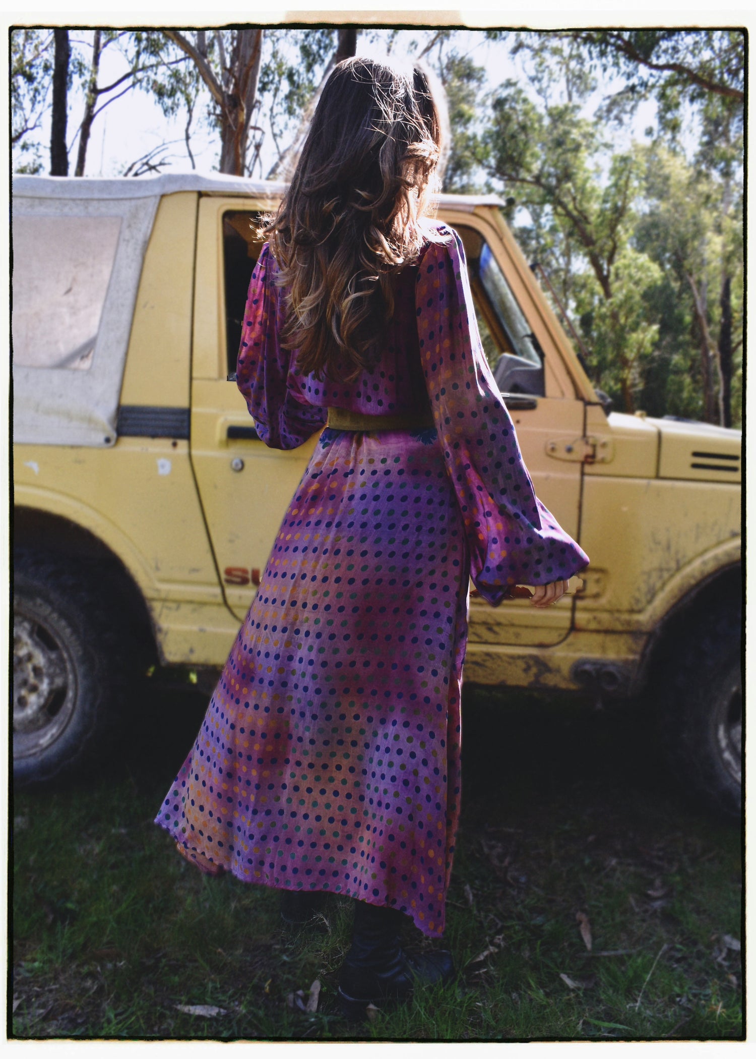 Caladium Wrap Silk Dress ~ Tweed XL