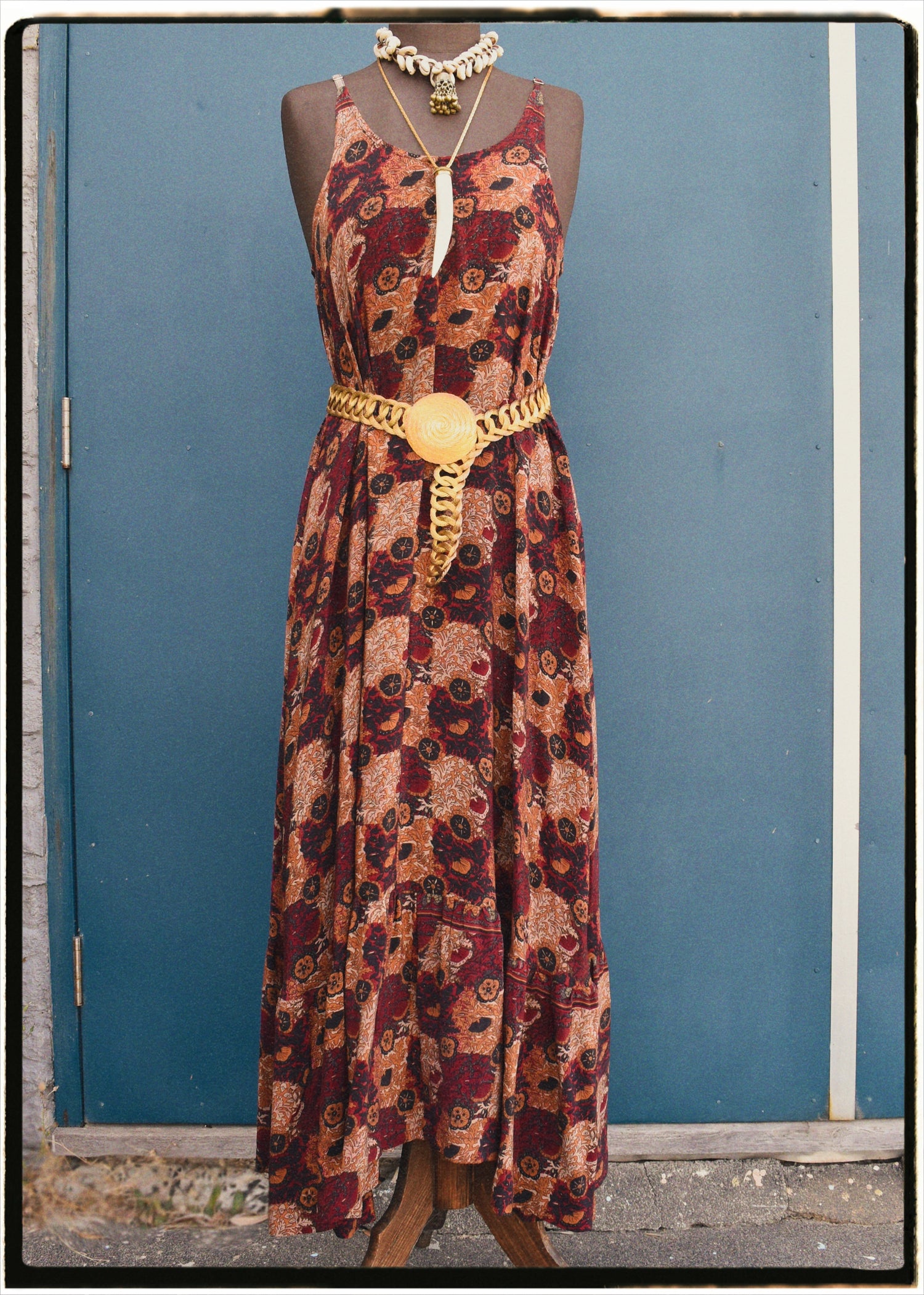 Eustoma Silk Crepe Swing Maxi Dress ~ Seneca L