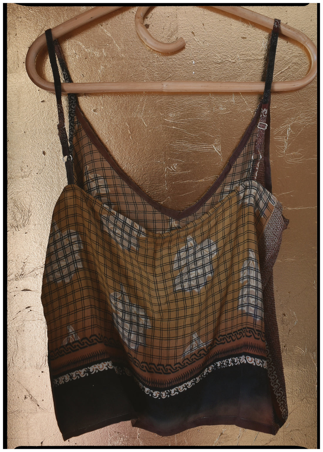 Reseda Silk Crepe Camisole Top ~ Tawny M