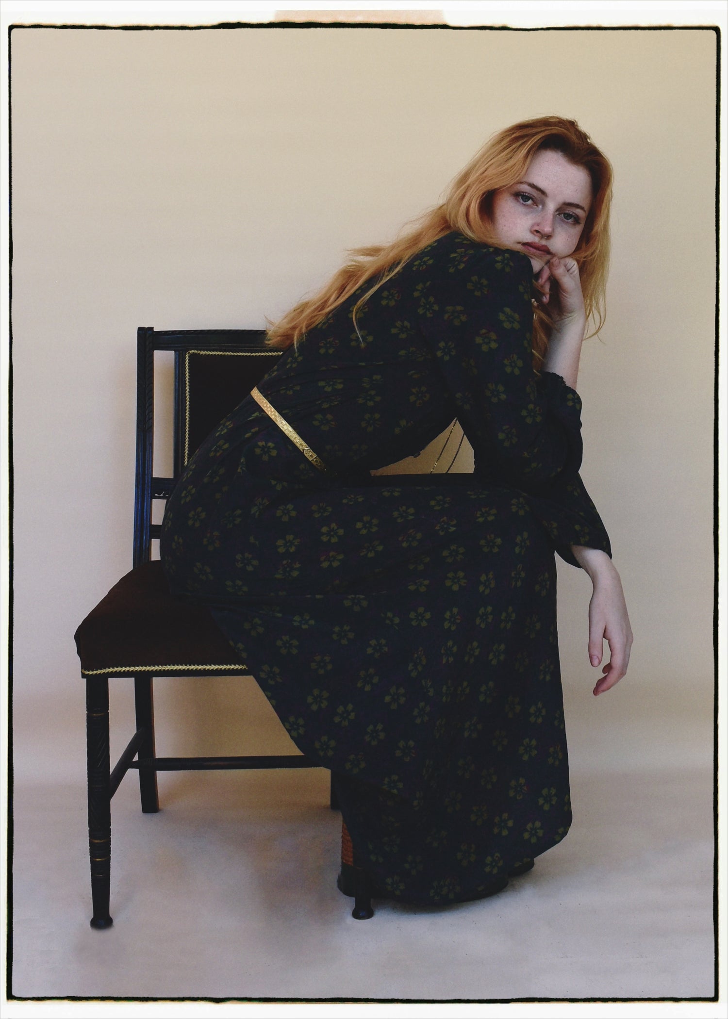 Zea Silk Crepe Kaftan Maxi Dress ~  Fjord XS
