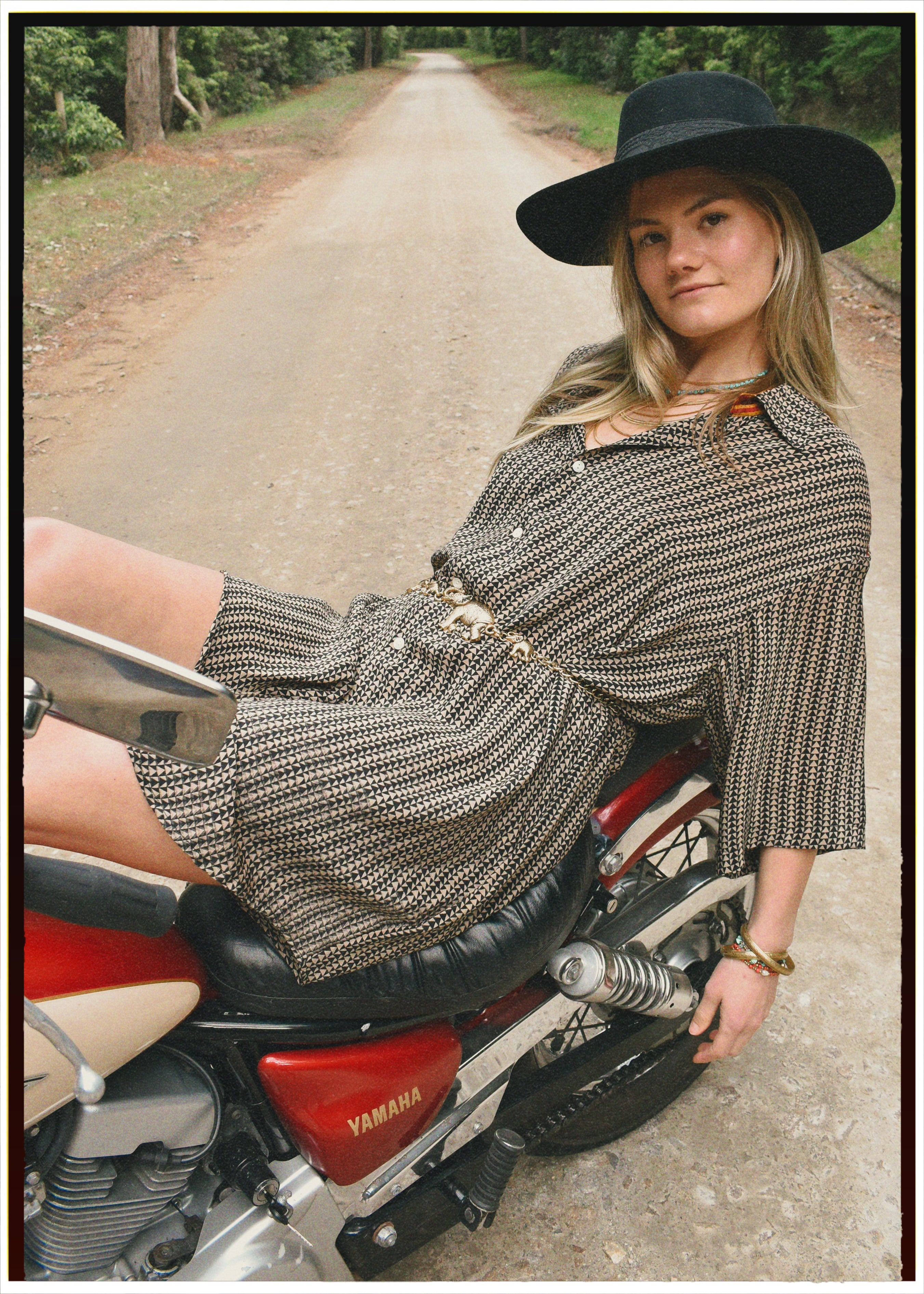 Astralagus Silk Crepe Oversized Shirt ~ Filigree