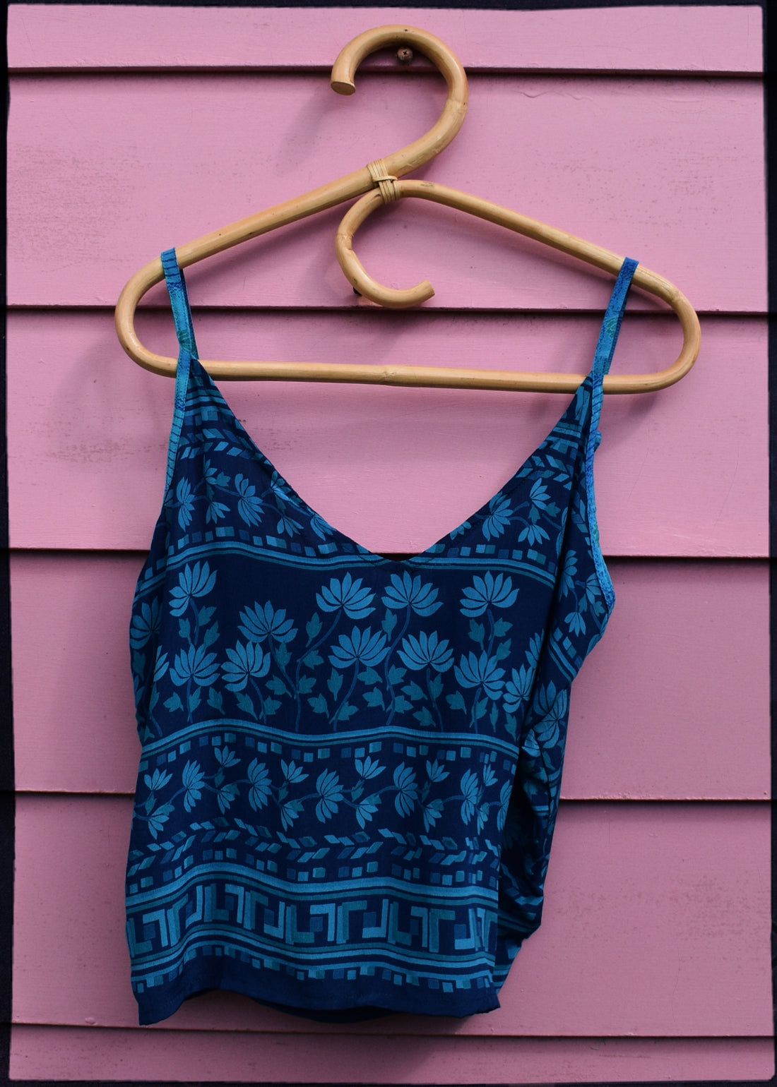 Reseda Silk Crepe Camisole Top ~ Delft S