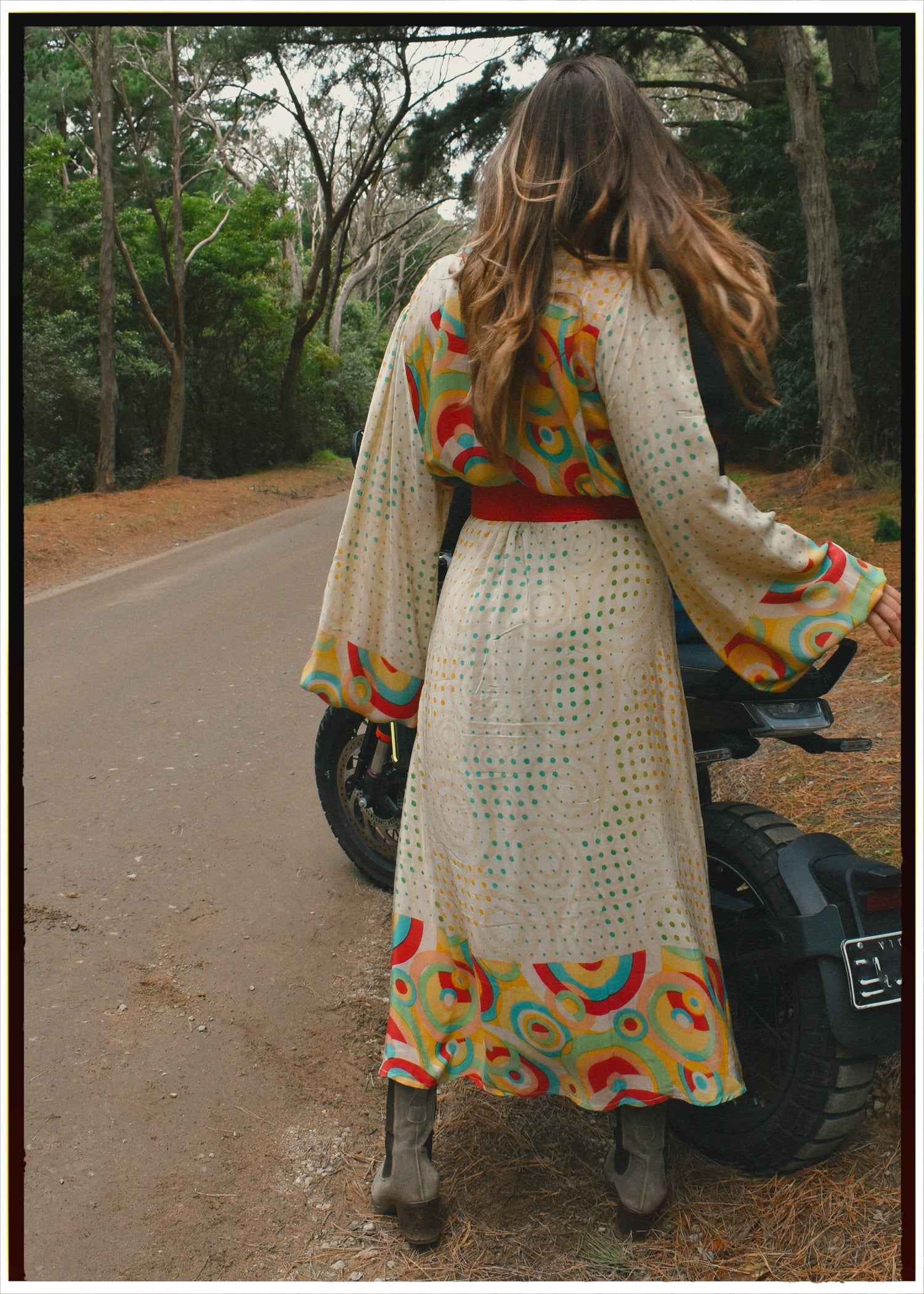 Caladium Wrap Silk Dress ~ Haute XL