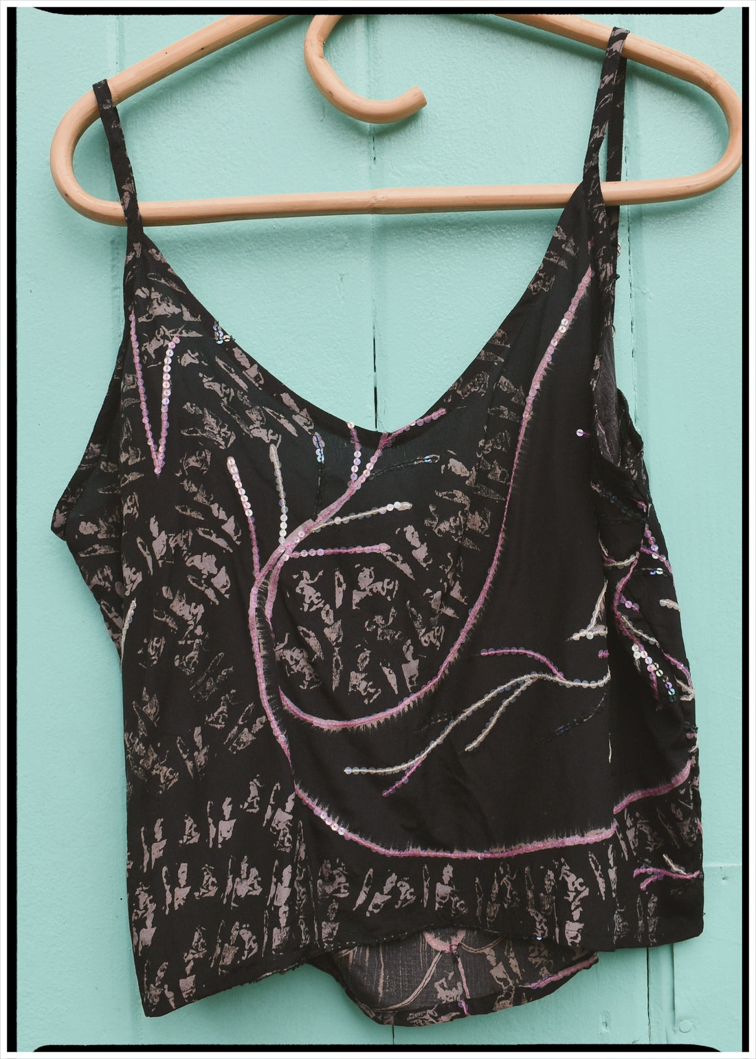 Reseda Silk Crepe Camisole Top ~ Shale L