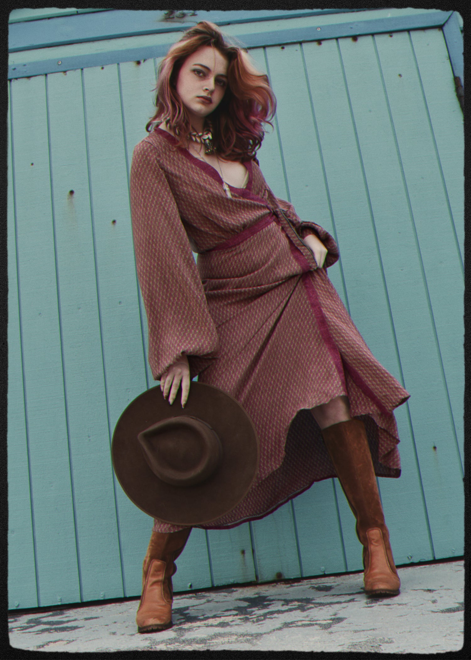 Caladium Silk Wrap Dress ~ Deco XS