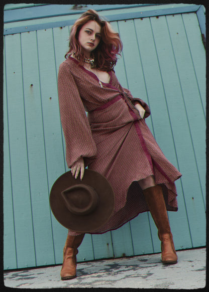 Caladium Silk Wrap Dress ~ Deco XS