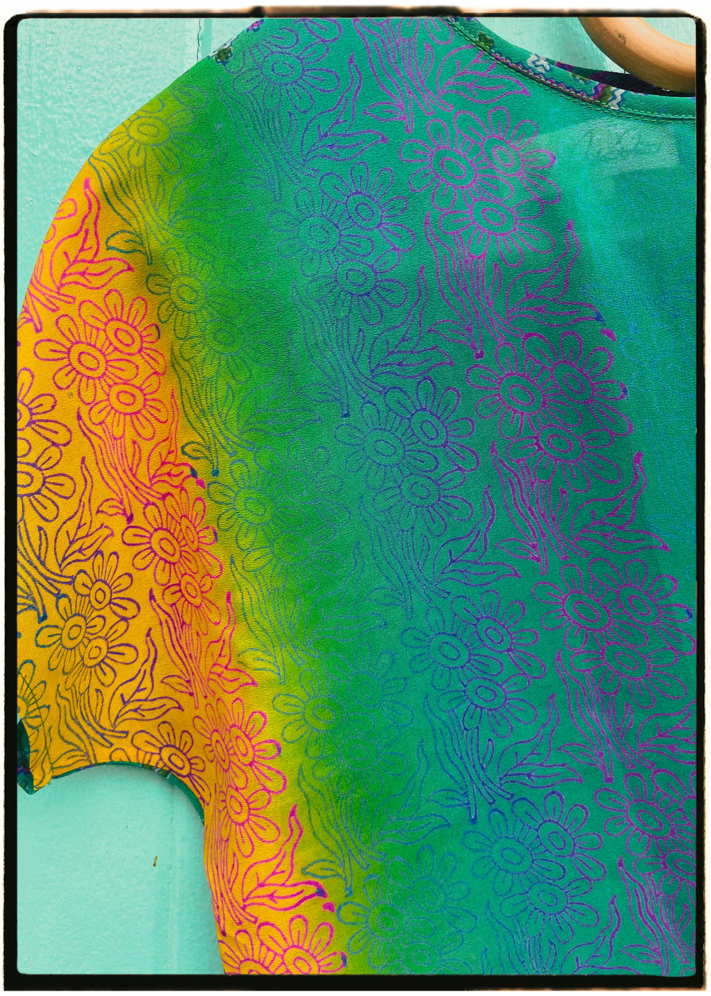 Viola Silk Crepe T-Shirt ~ Flamenco S