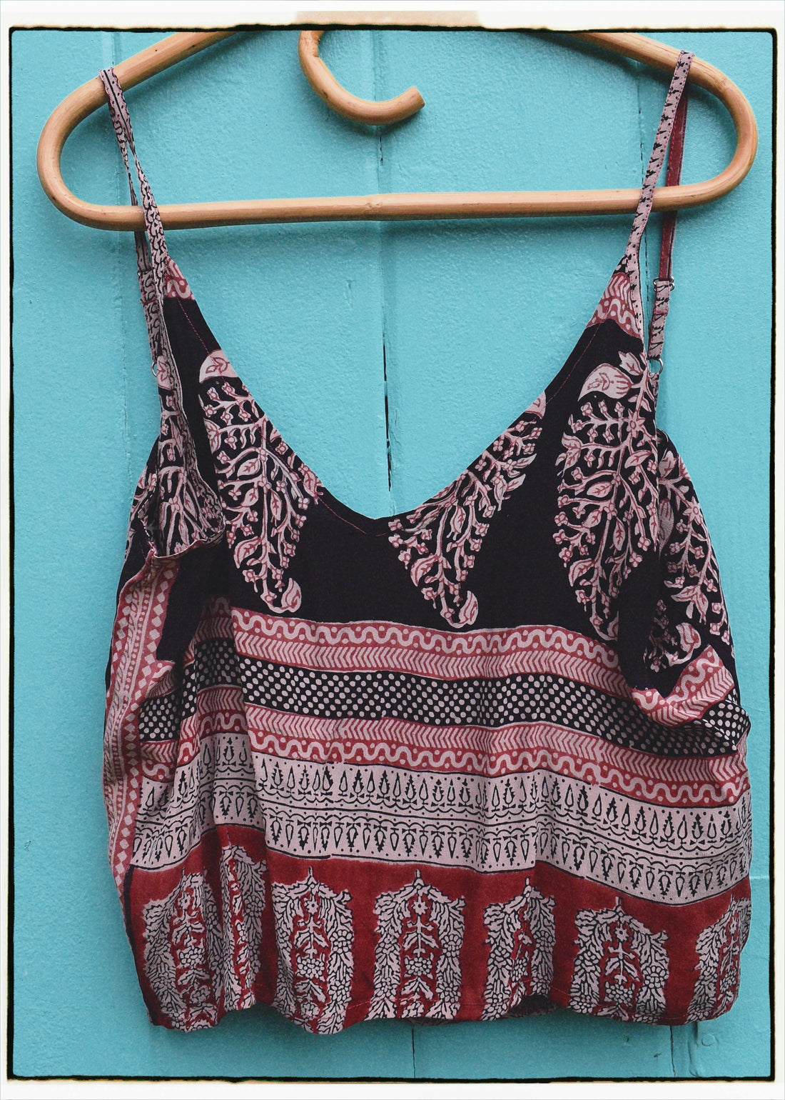Reseda Silk Crepe Camisole Top ~ Agarbatti L