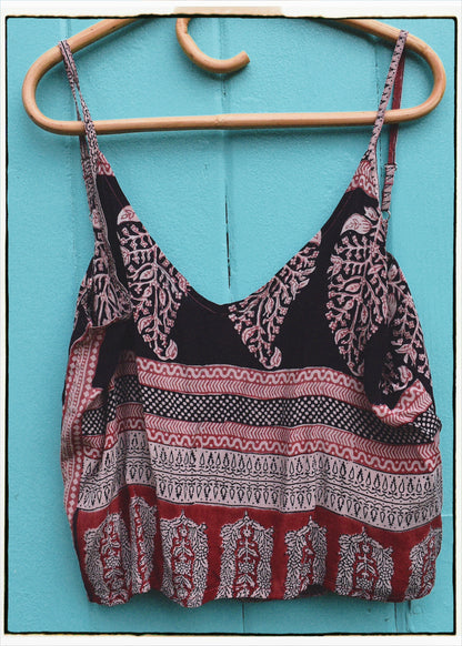 Reseda Silk Crepe Camisole Top ~ Agarbatti L