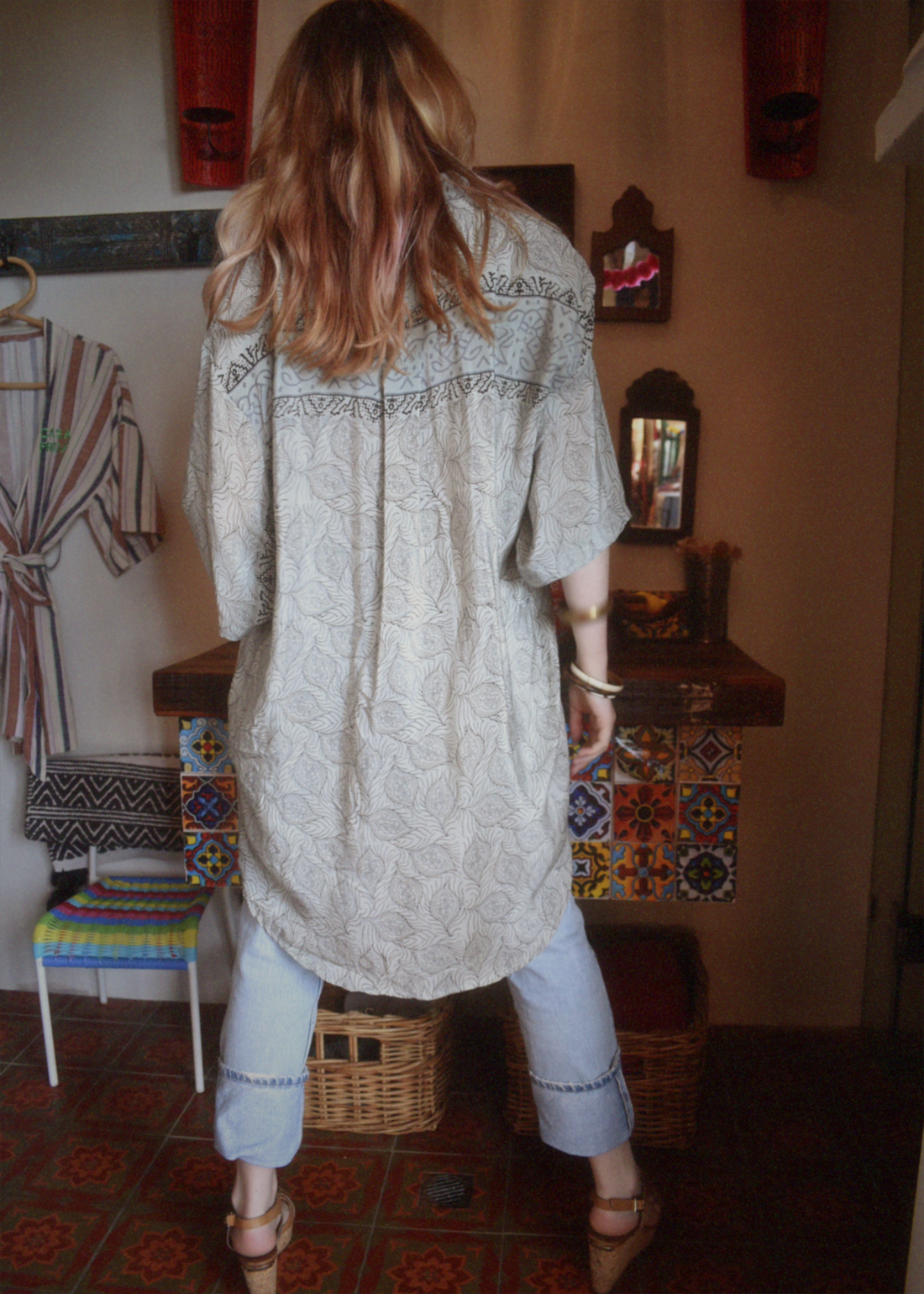 Astralagus Silk Crepe Oversized Shirt ~ Chateau
