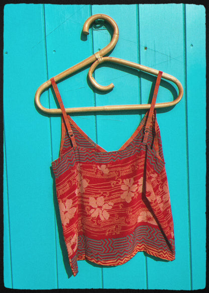 Reseda Silk Crepe Camisole Top ~ Clementine XS