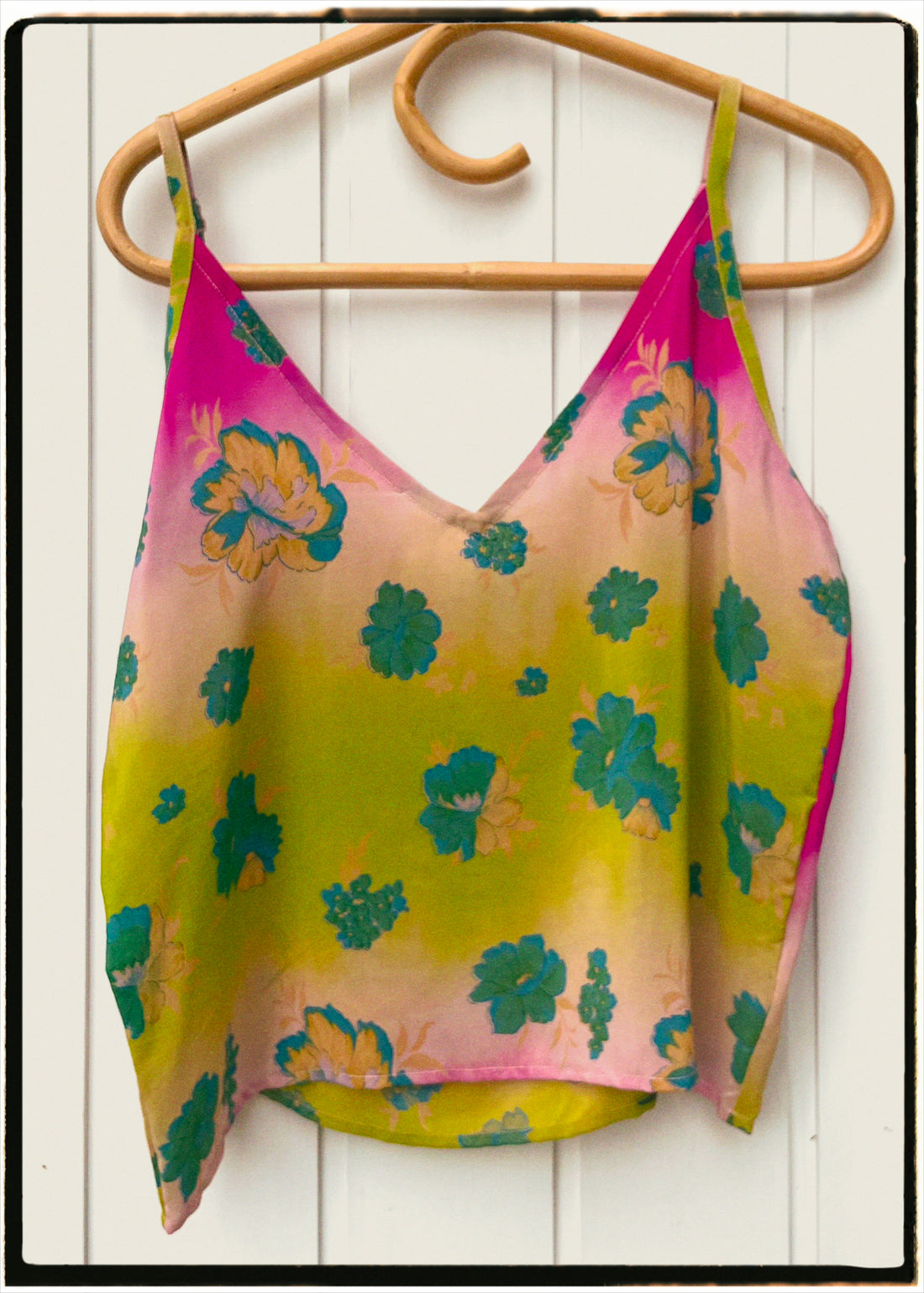 Reseda Silk Crepe Camisole Top ~ Sorbet M