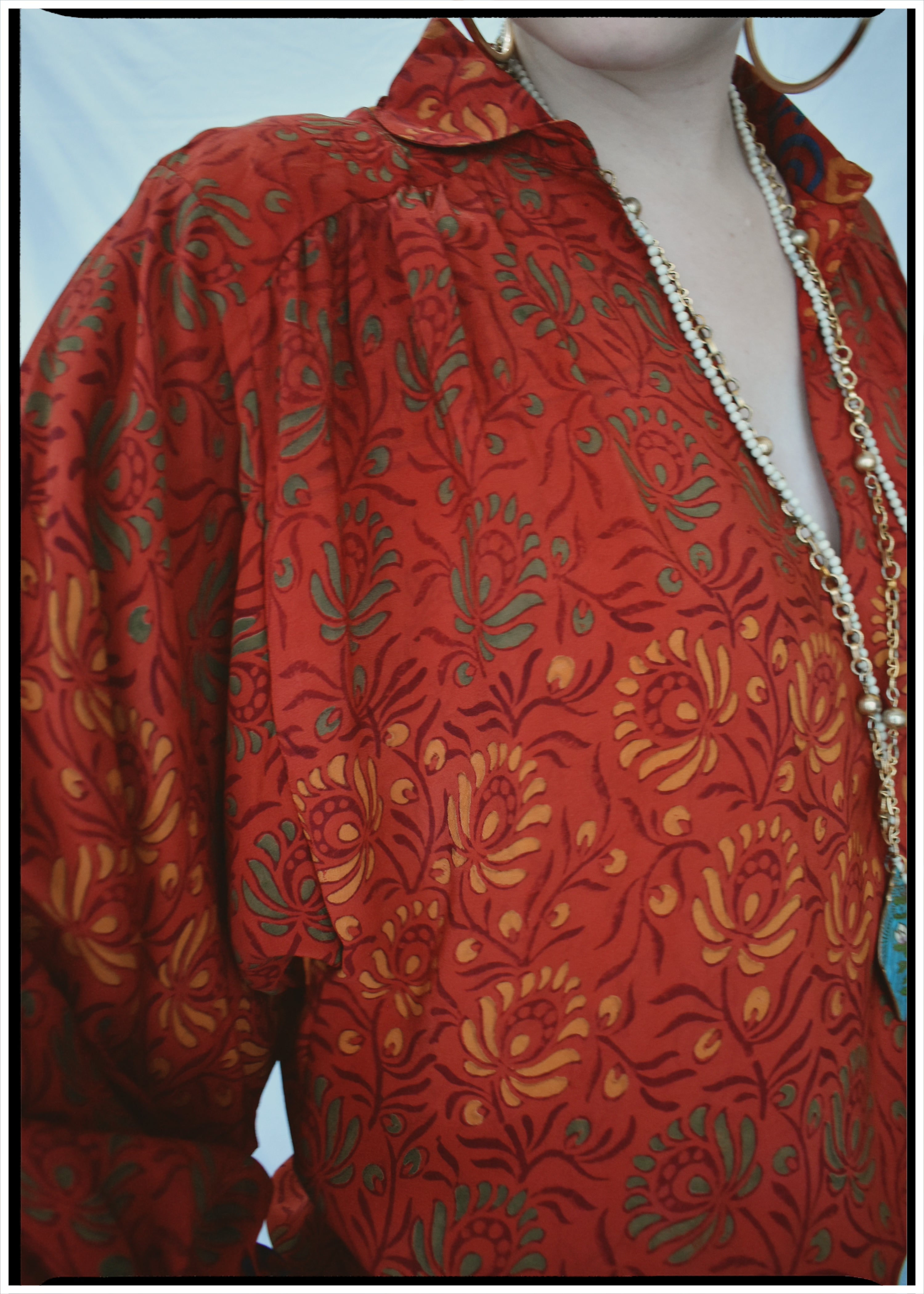 Ochna Silk Crepe Shirt ~ Paprika S &amp; XS