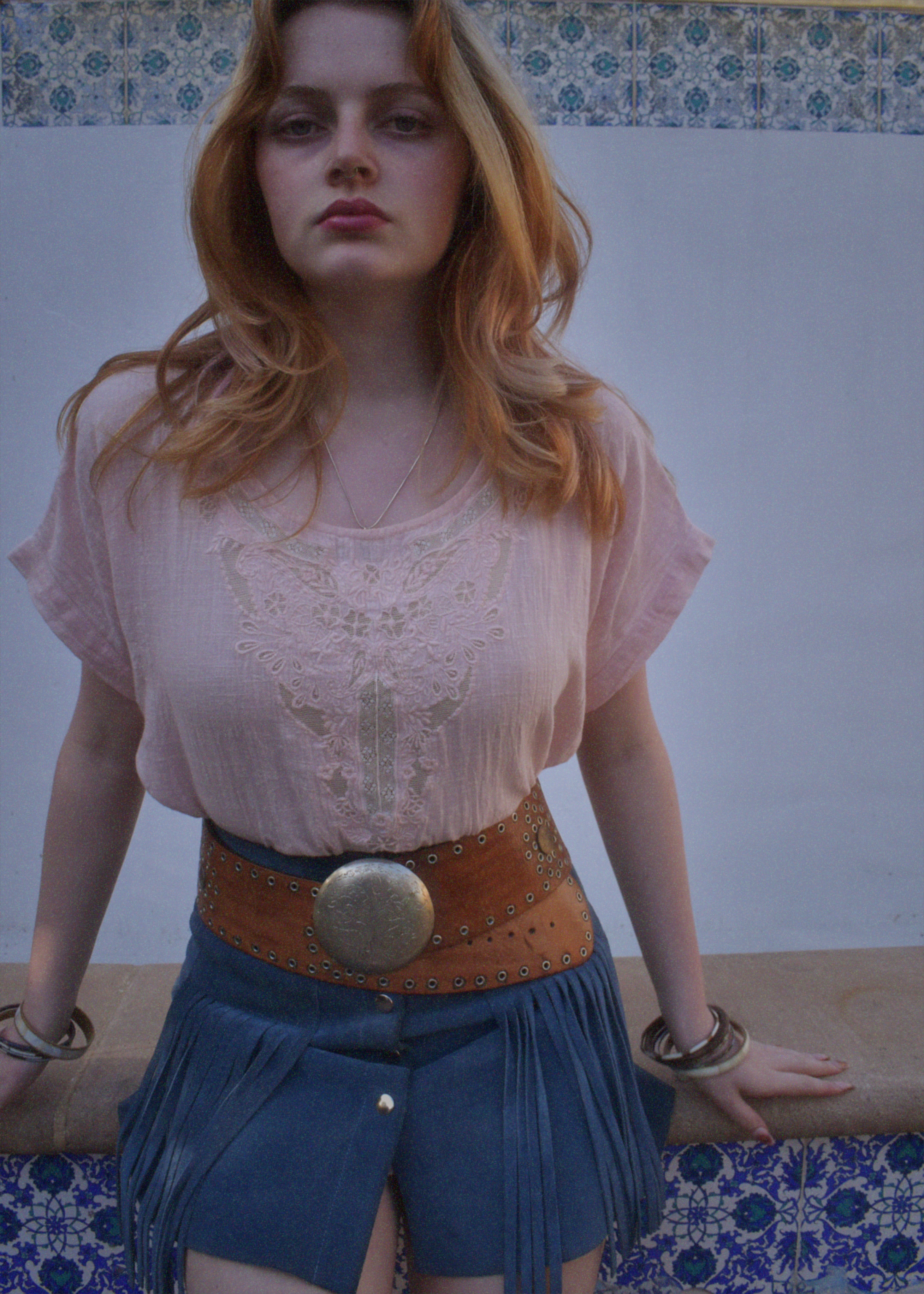 Hybrides Cotton Cut-Work Shirt