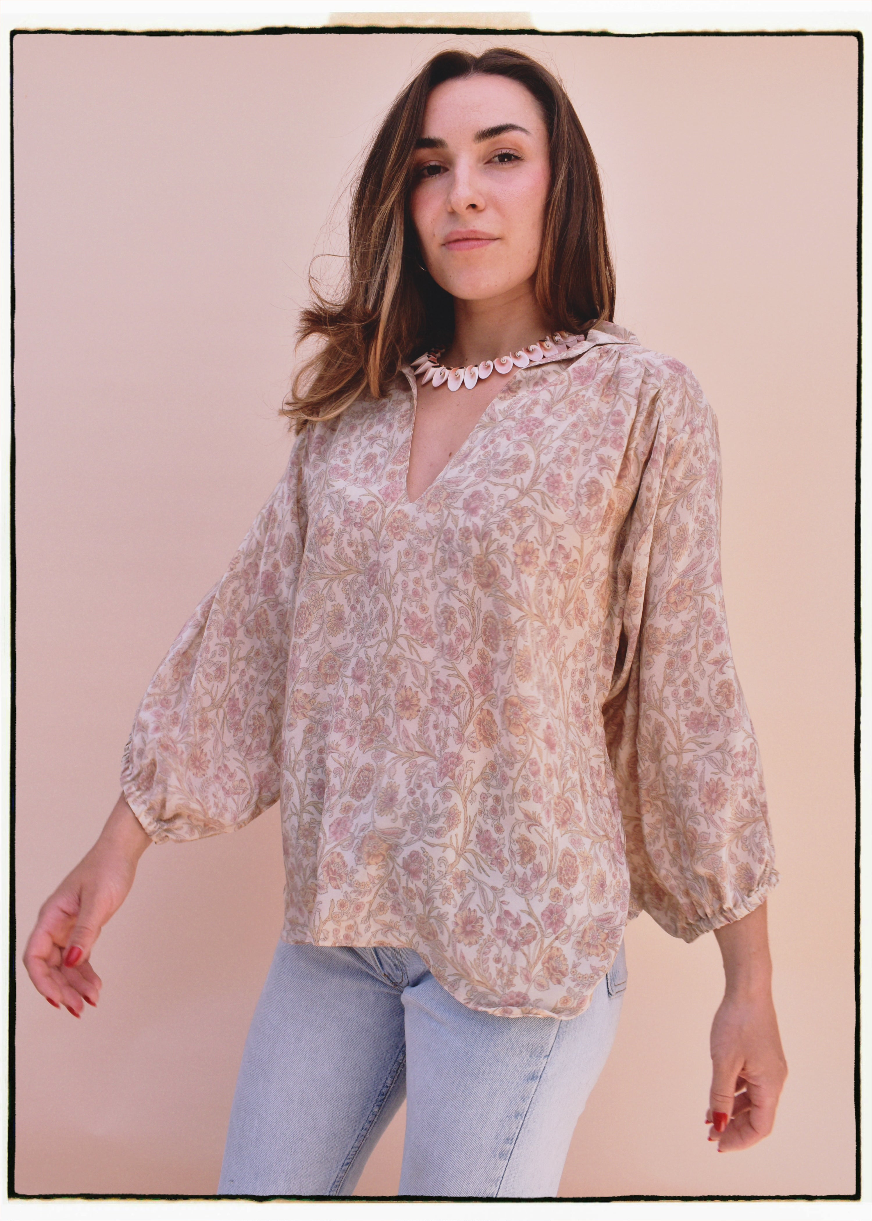 Cleome Silk Crepe Shirt ~ Flora S &amp; L