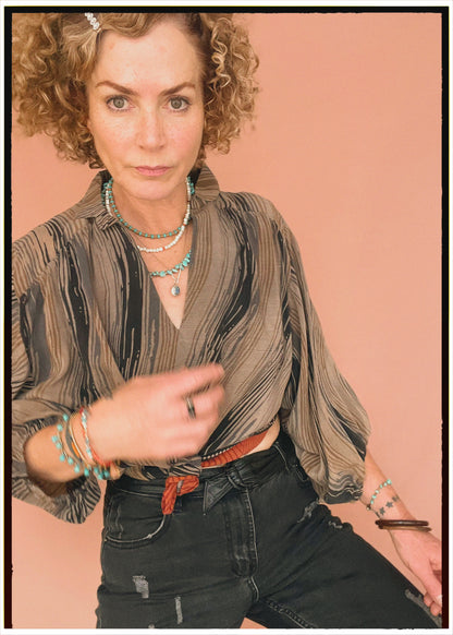 Ochna Silk Crepe Shirt ~ Hurricane XL