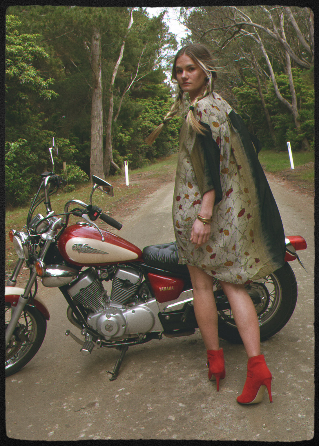 Astralagus Silk Crepe Oversized Shirt ~ Poppy