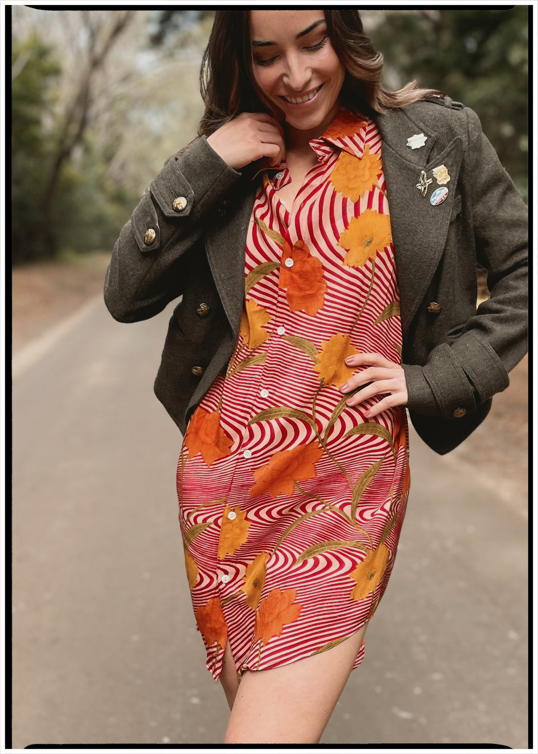 Astralagus Silk Crepe Oversized Shirt ~ Capri