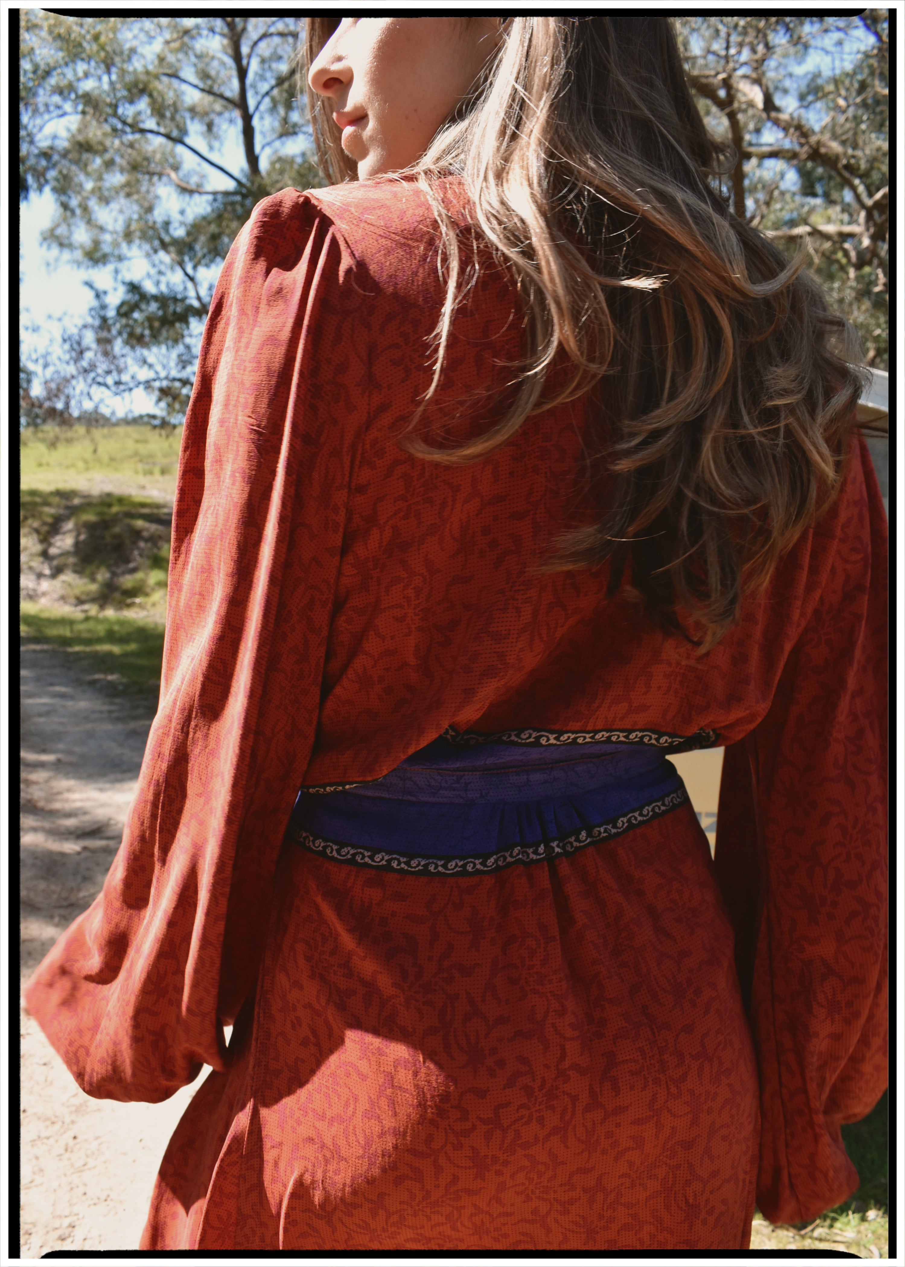 Caladium Wrap Silk Dress ~ Rhythmic L