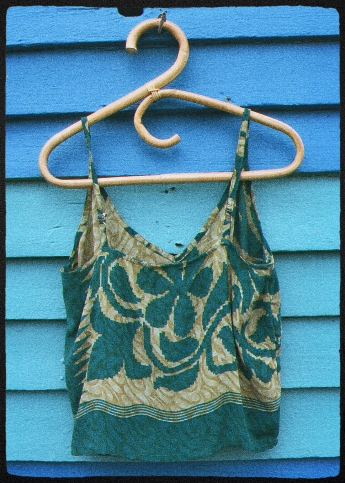Reseda Silk Crepe Camisole Top ~ Emerald S