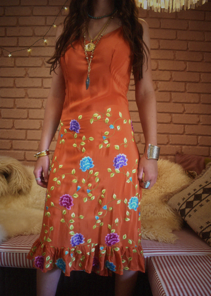 Rumex Silk Slip Dress ~ Fiesta M