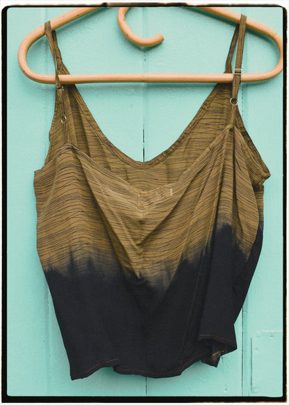 Reseda Silk Crepe Camisole Top ~ Poppy L