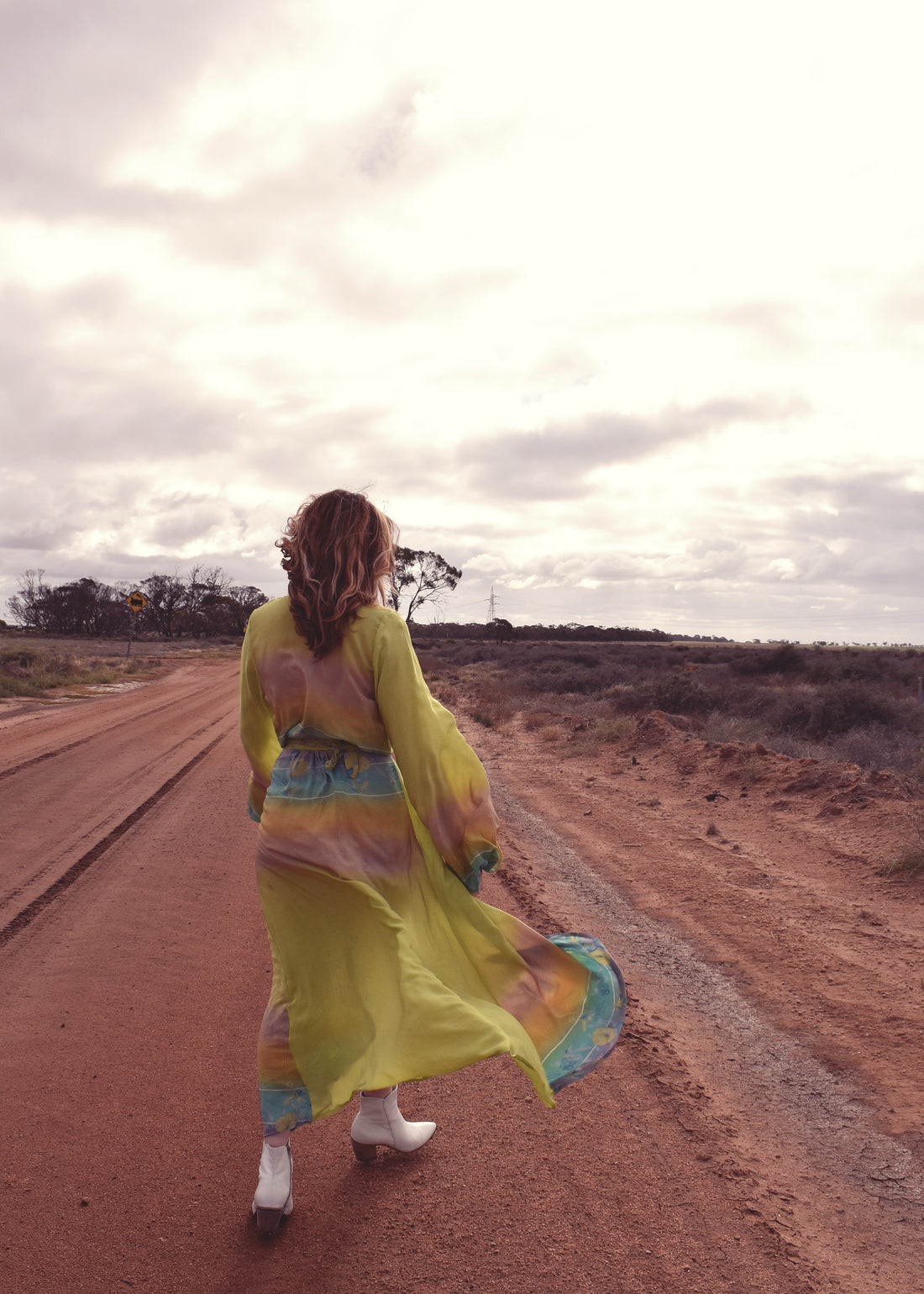 Caladium Silk Wrap Dress ~ Limeade S