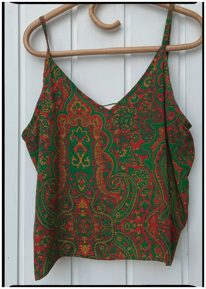 Reseda Silk Crepe Camisole Top ~ Porcelain XL