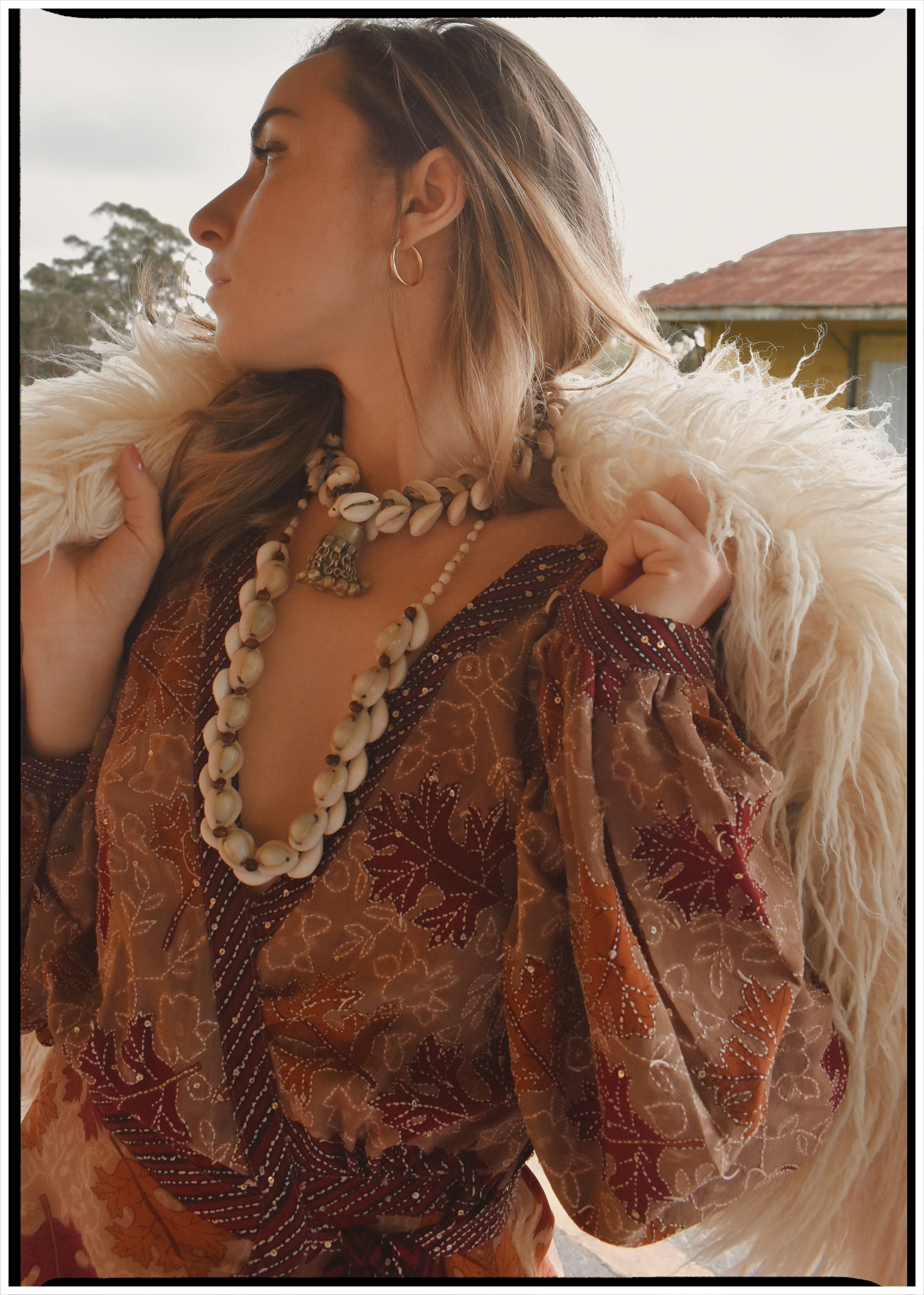 Caladium Silk Wrap Dress ~  Maple S