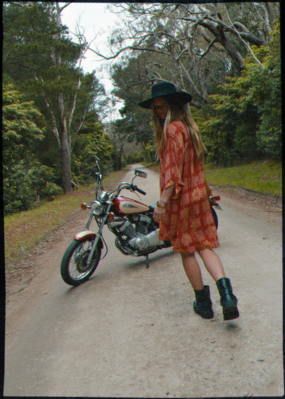 Astralagus Silk Crepe Oversized Shirt ~ Oriole