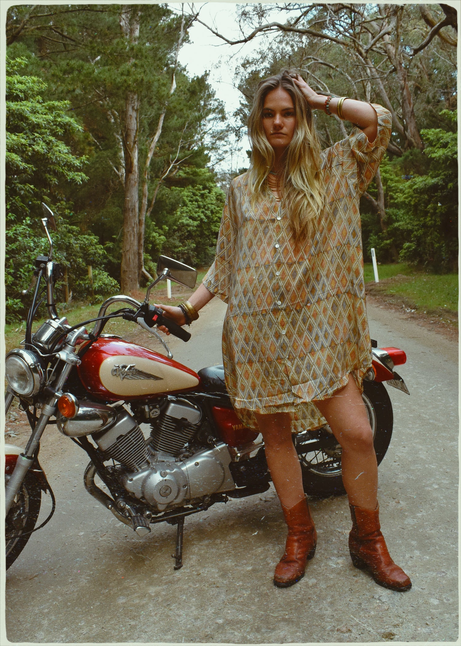 Astralagus Silk Crepe Oversized Shirt ~ Honeycomb