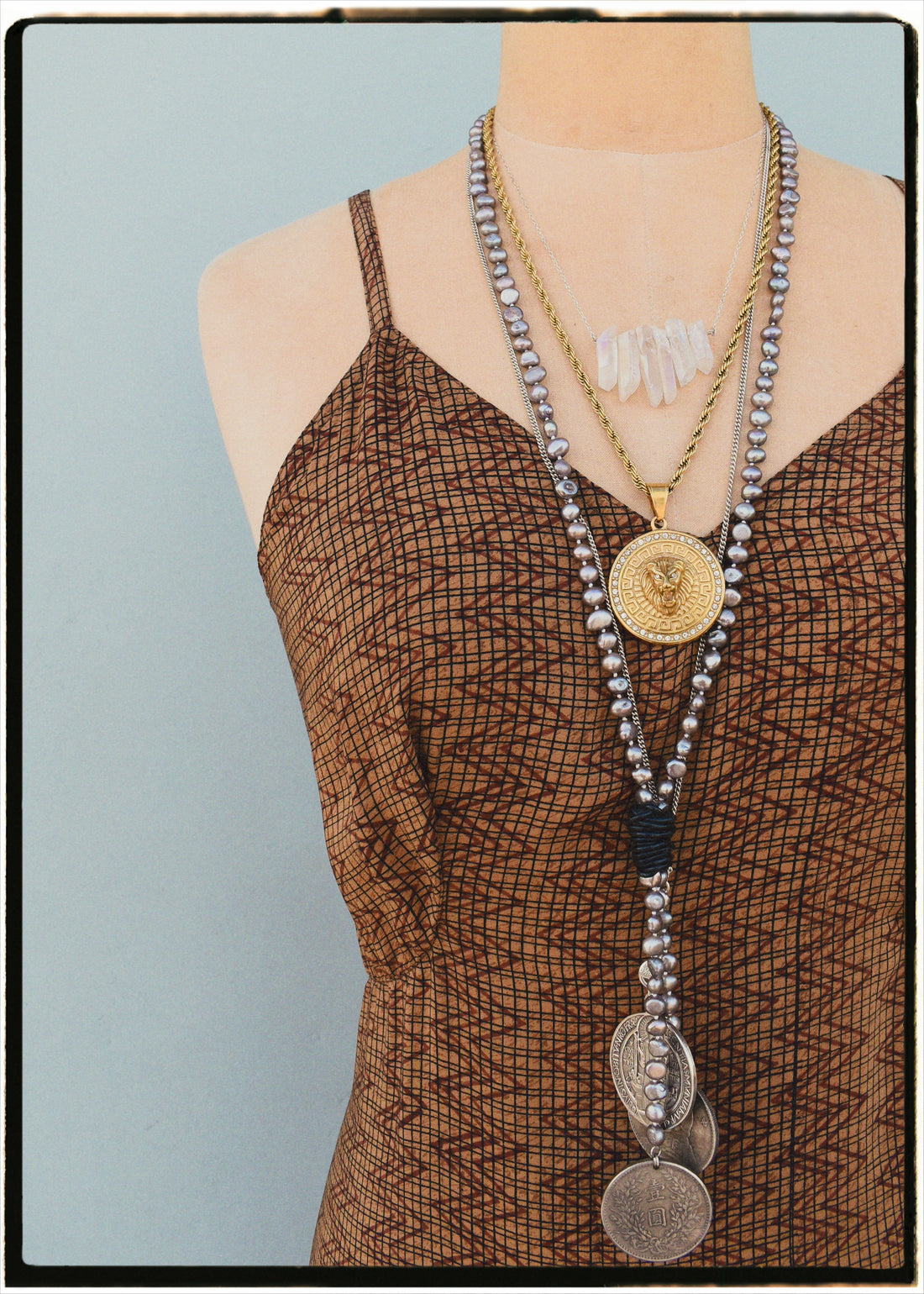 Rumex Silk Slip Dress ~ Barkcloth M