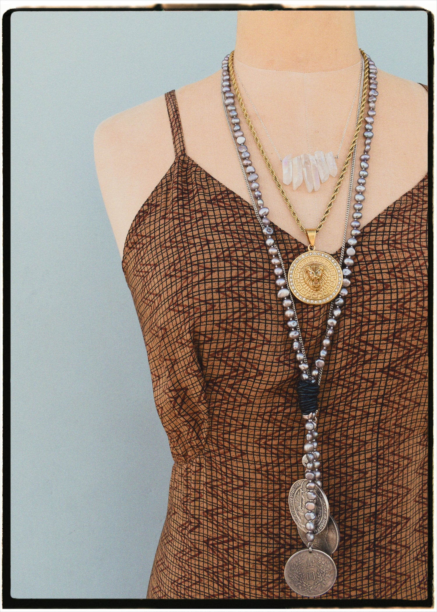 Rumex Silk Slip Dress ~ Barkcloth M