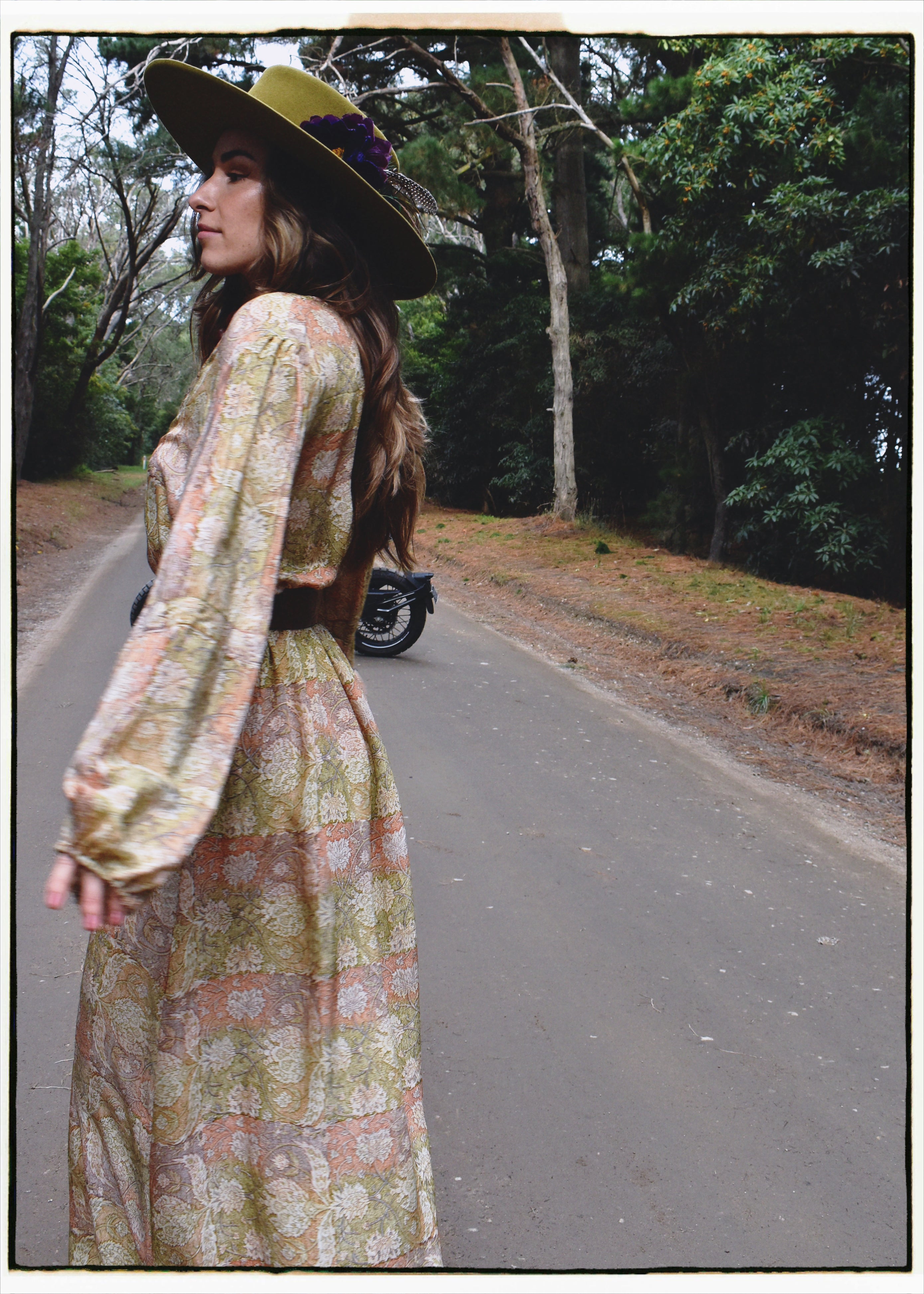 Zea Silk Crepe Kaftan Maxi Dress ~  Nomad XL
