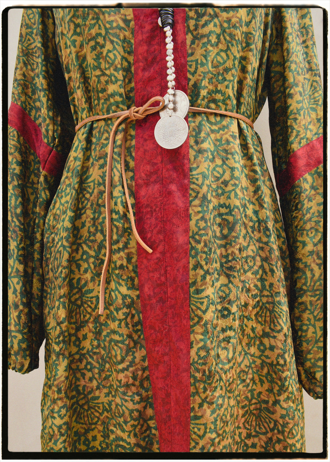 Zea Silk Crepe Kaftan Maxi Dress ~ Carafe S