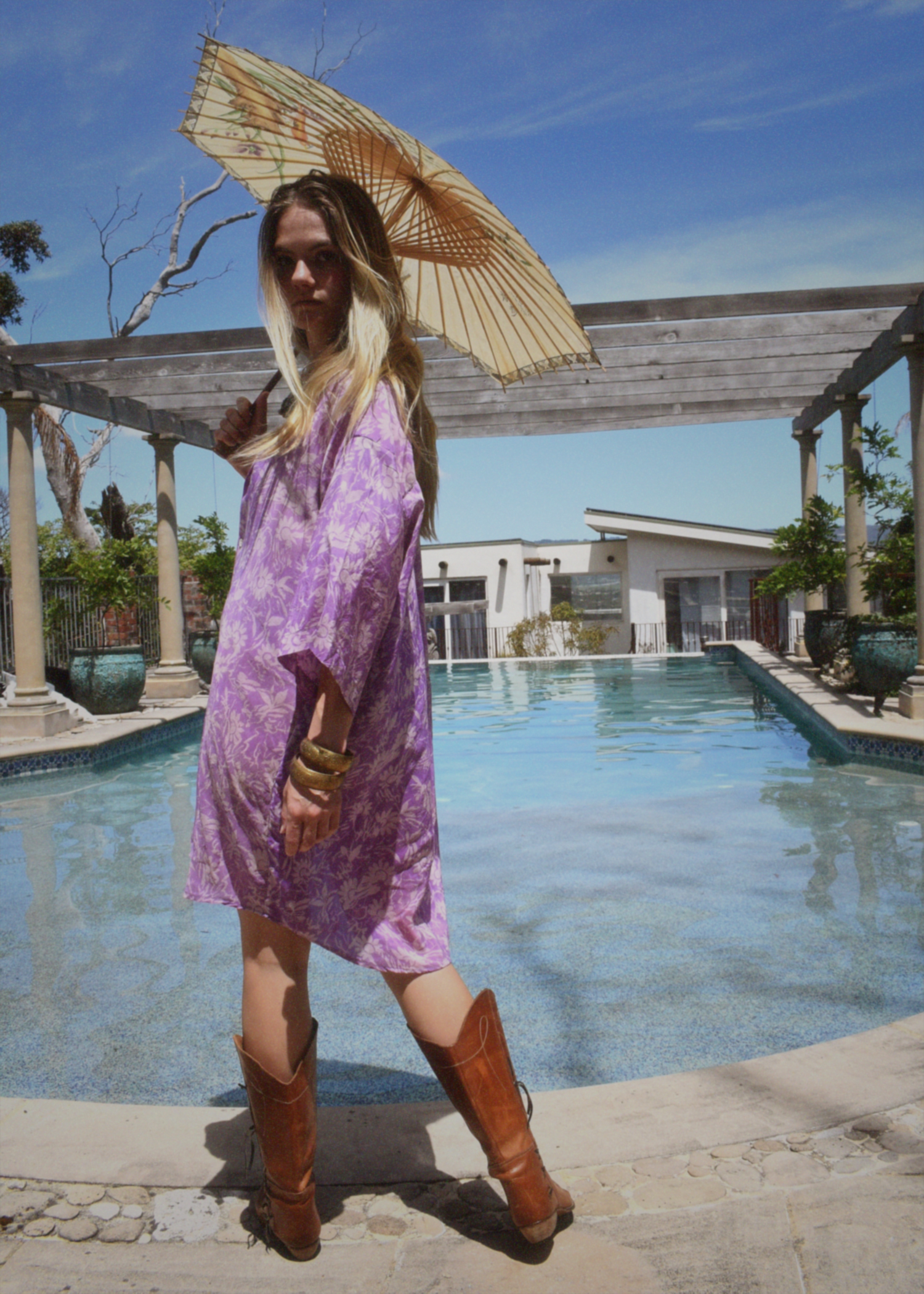 Astralagus Silk Crepe Oversized Shirt ~ Haze