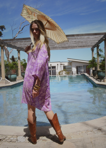 Astralagus Silk Crepe Oversized Shirt ~ Haze