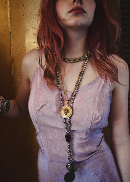 Rumex Silk Slip Dress ~ Mauve S