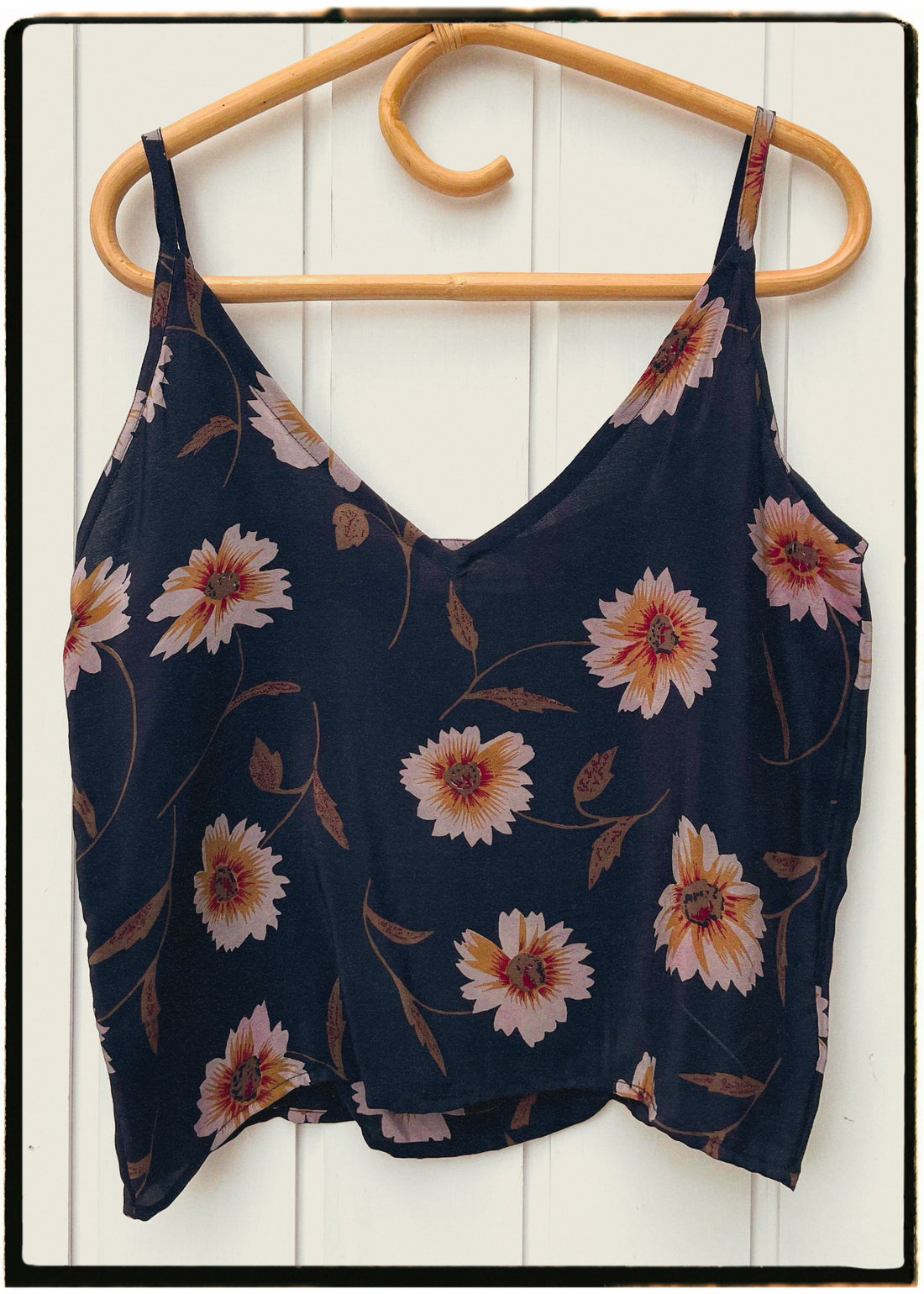 Reseda Silk Crepe Camisole Top ~ Sunflower M