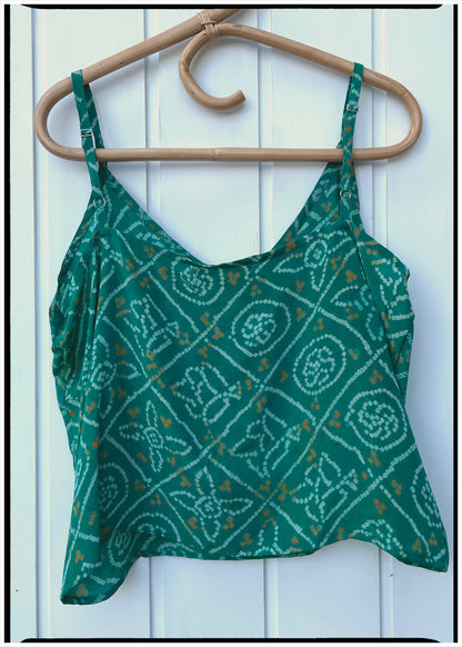 Reseda Silk Crepe Camisole Top ~ Della L