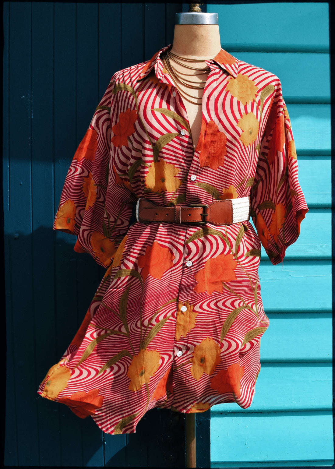 Astralagus Silk Crepe Oversized Shirt ~ Capri