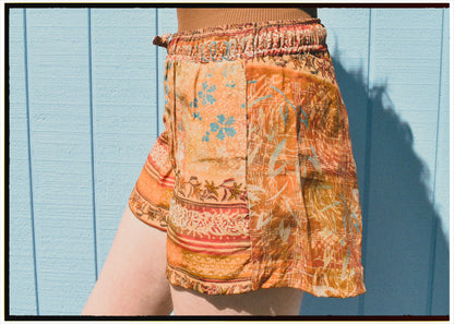 Fumaria Silk Shorts ~ Harvest S