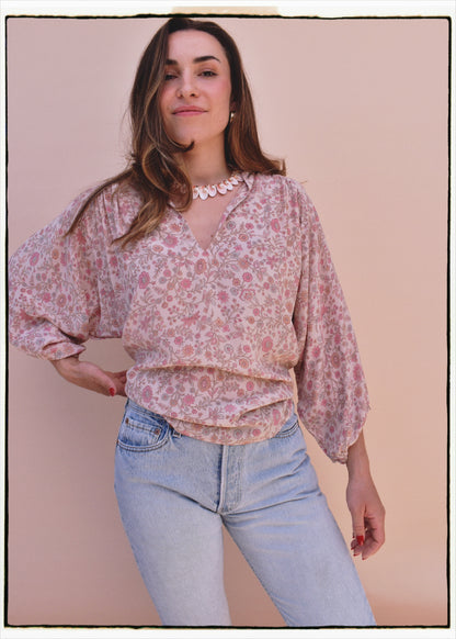 Cleome Silk Crepe Shirt ~ Scallop  XS &amp; M