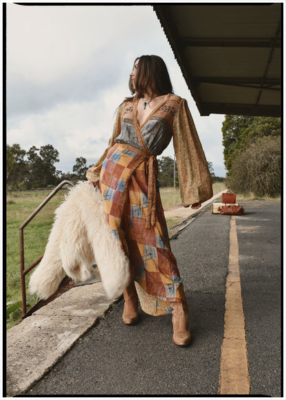 Caladium Silk Wrap Dress ~ Sienna S