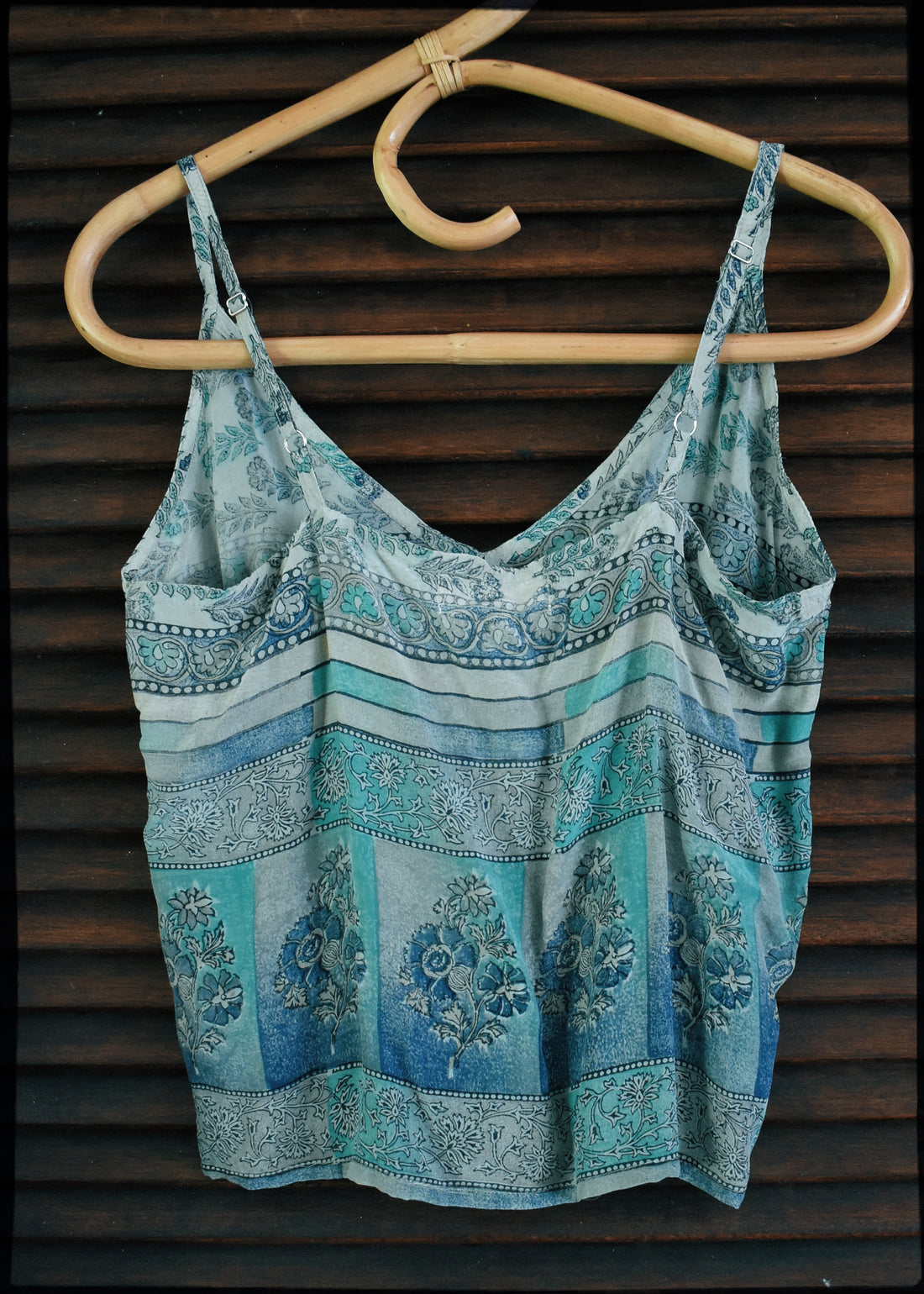 Reseda Silk Crepe Camisole Top ~ Elm XS