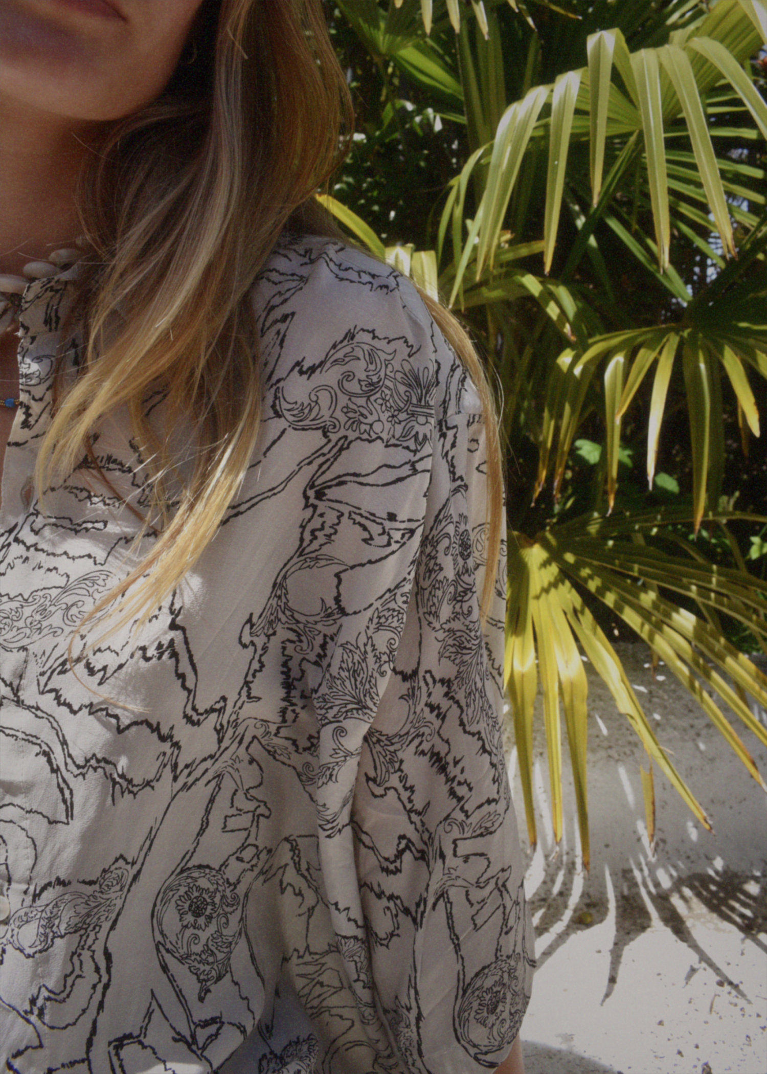 Astralagus Silk Crepe Oversized Shirt ~ Opal