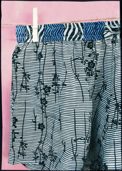 Fumaria Silk Shorts ~ Marble L