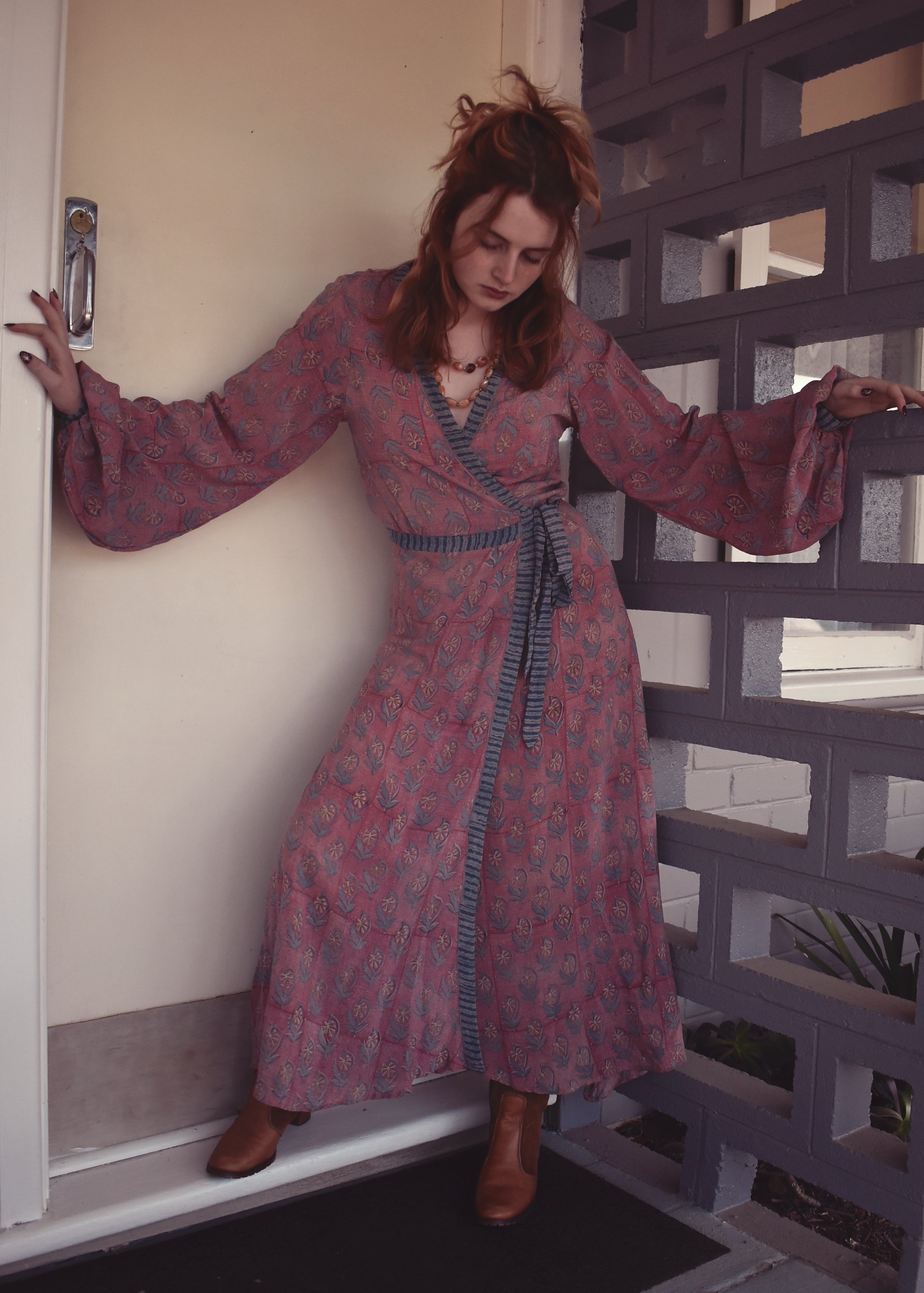 Caladium Silk Wrap Dress ~ Canyon S