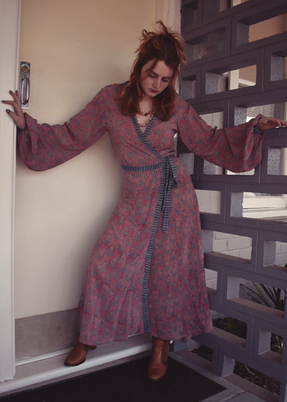 Caladium Silk Wrap Dress ~ Canyon S