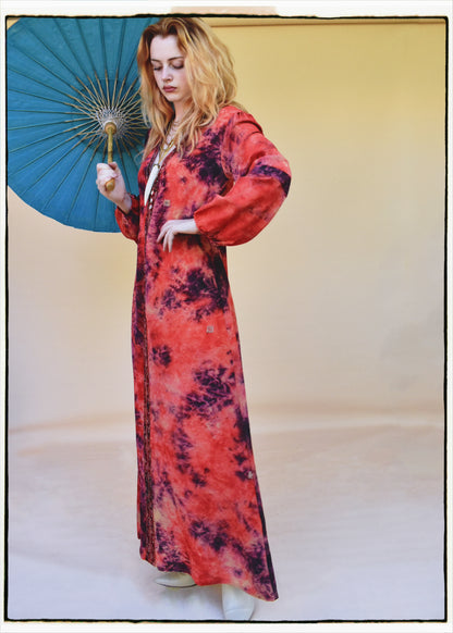 Zea Silk Crepe Kaftan Maxi Dress ~  Jubilee XS
